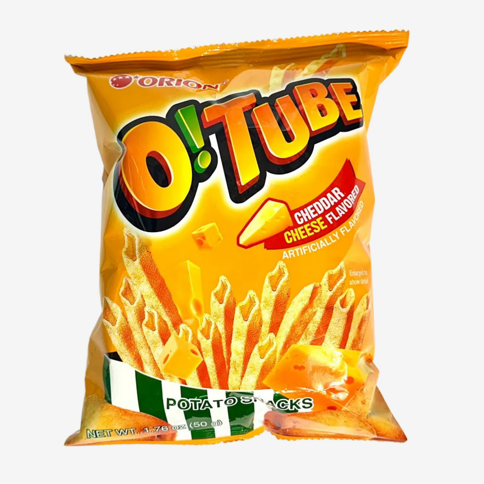 O!Tube Cheddar Cheese Potato Snack (50g) | Orion