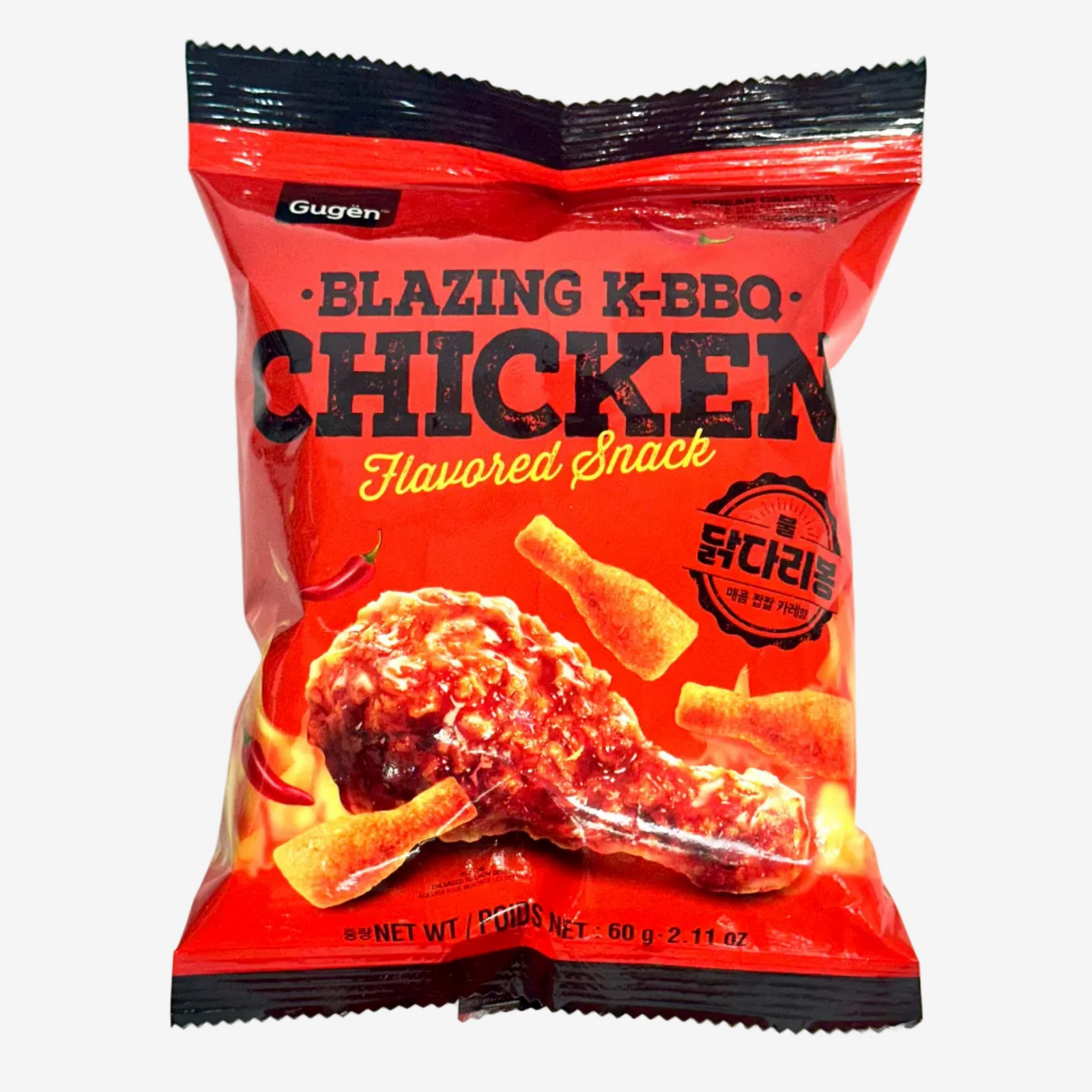 Blazing K-BBQ Chicken Flavored Snack (60g) | Gugen