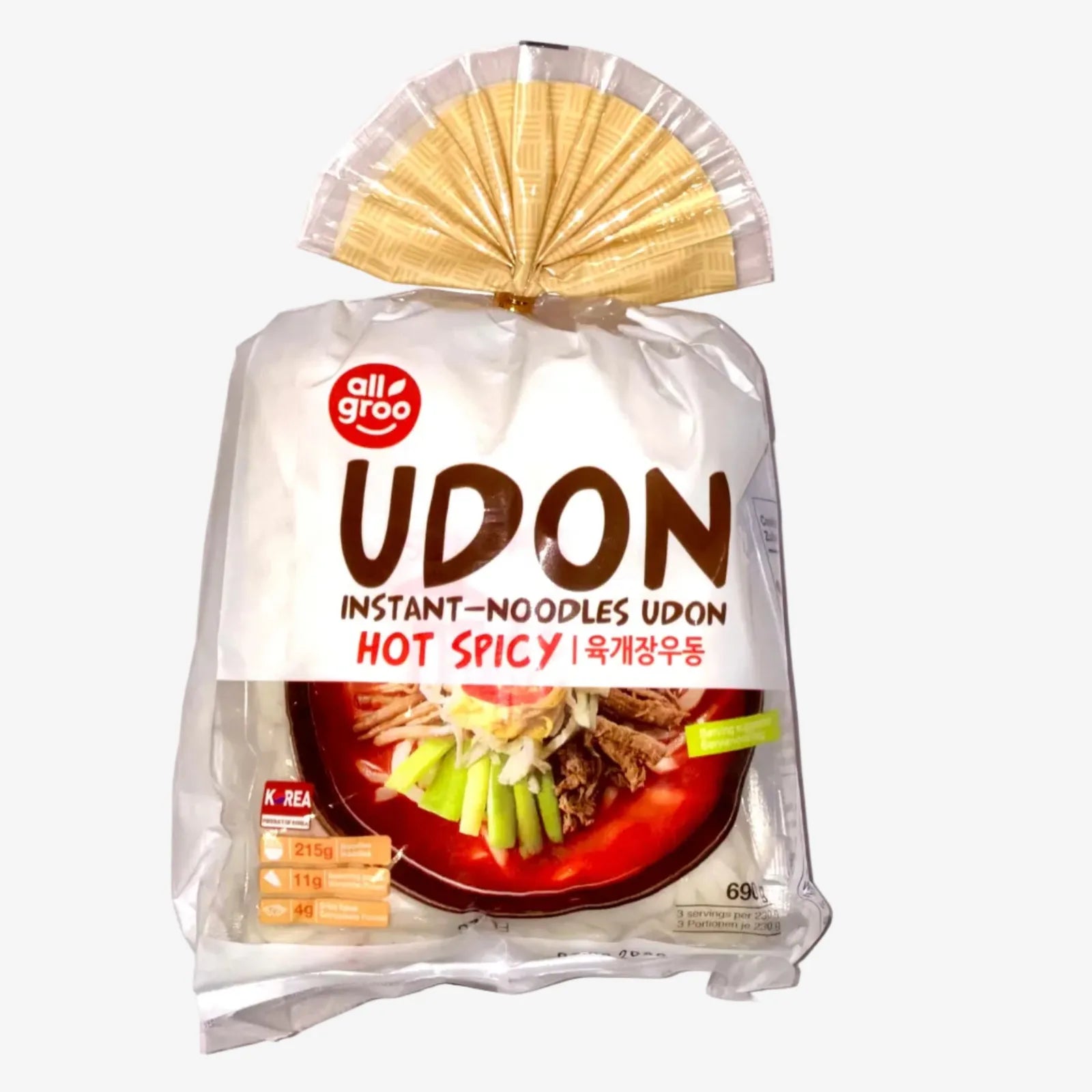 Udon Hot Spicy - Instant Noodle - 3 Portionen (3x230g) | Allgroo