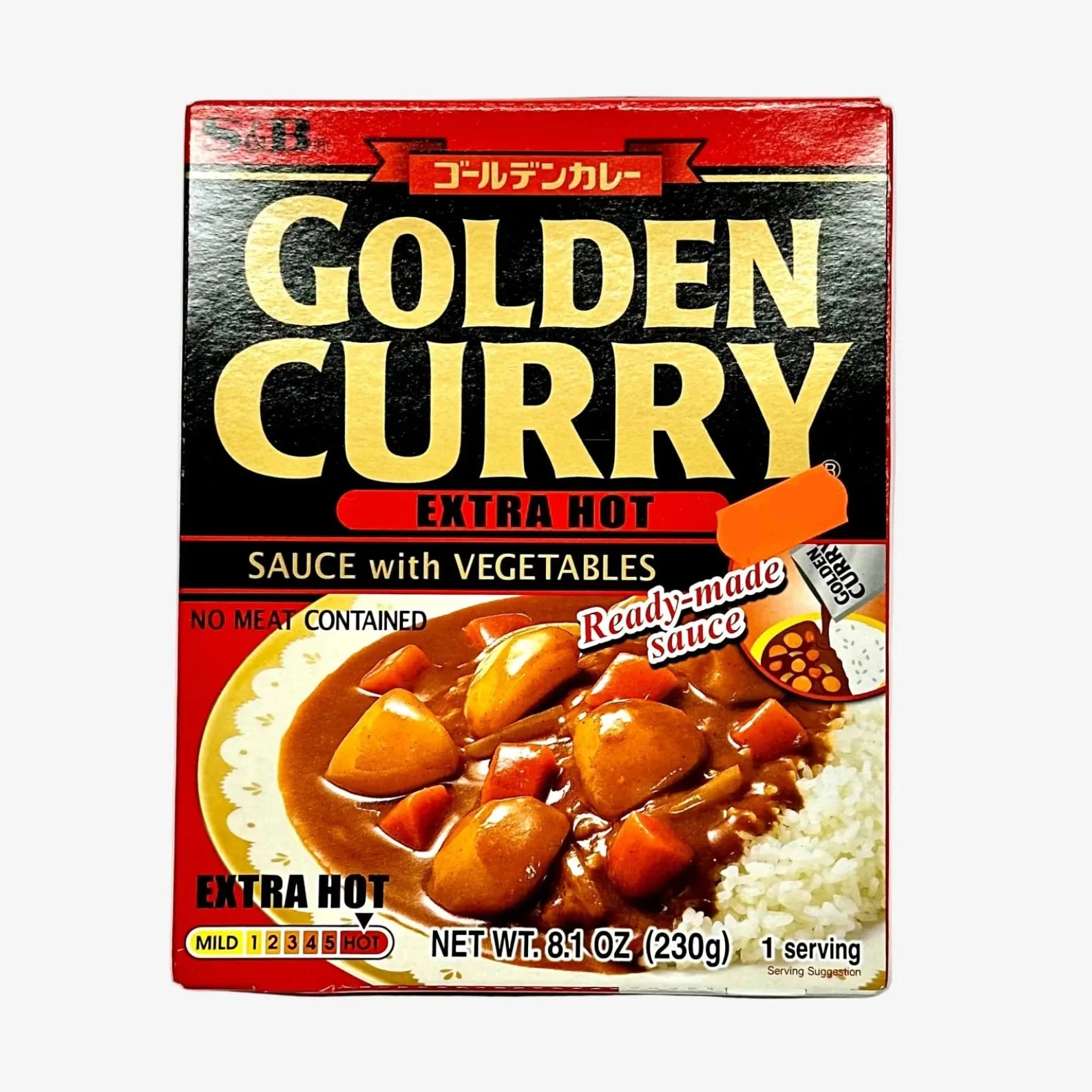 S&B | Golden Curry exta hot – Sauce mit Gemüse (230g)