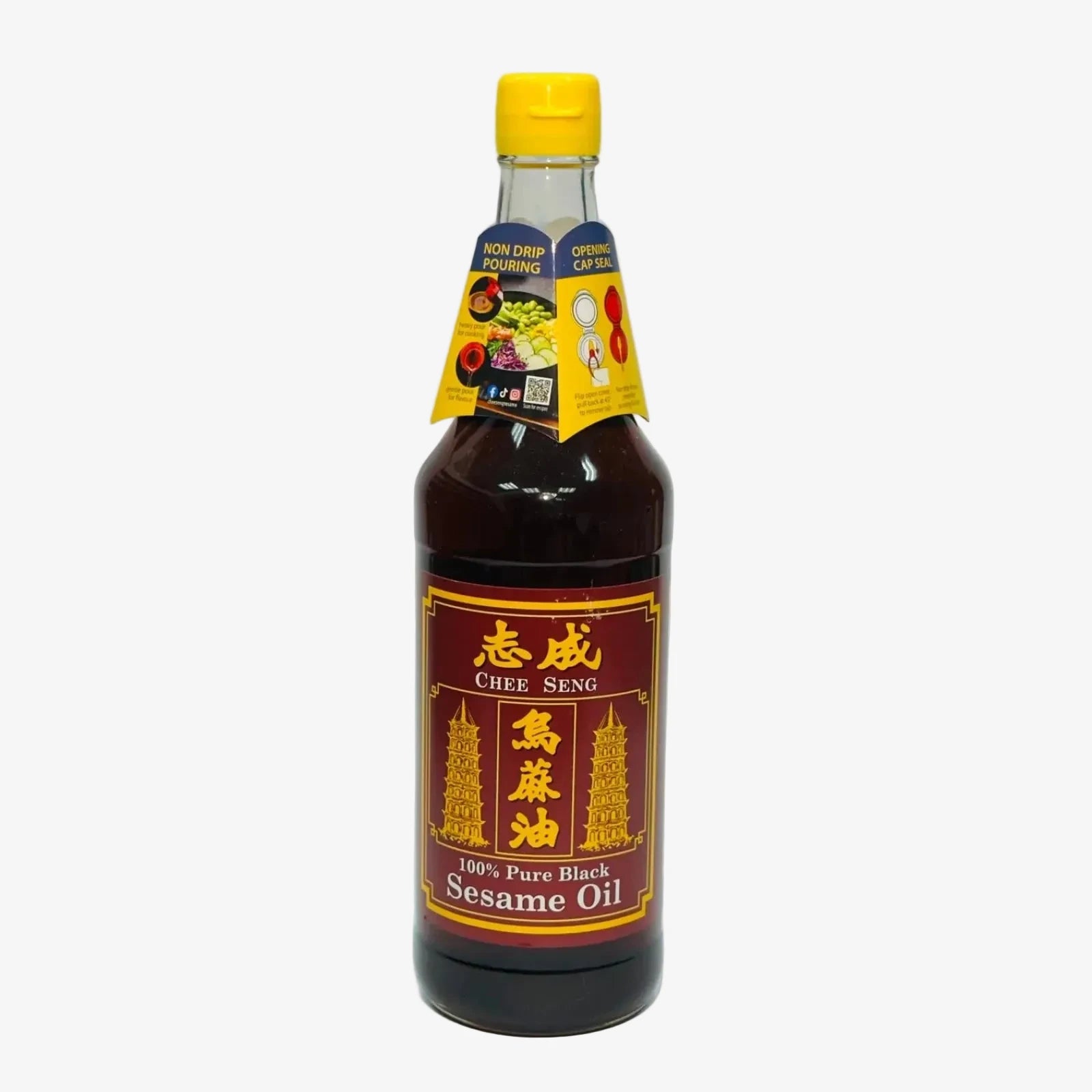Chee Seng | Sesamöl aus schwarzem Sesam, geröstet 100% (650ml)