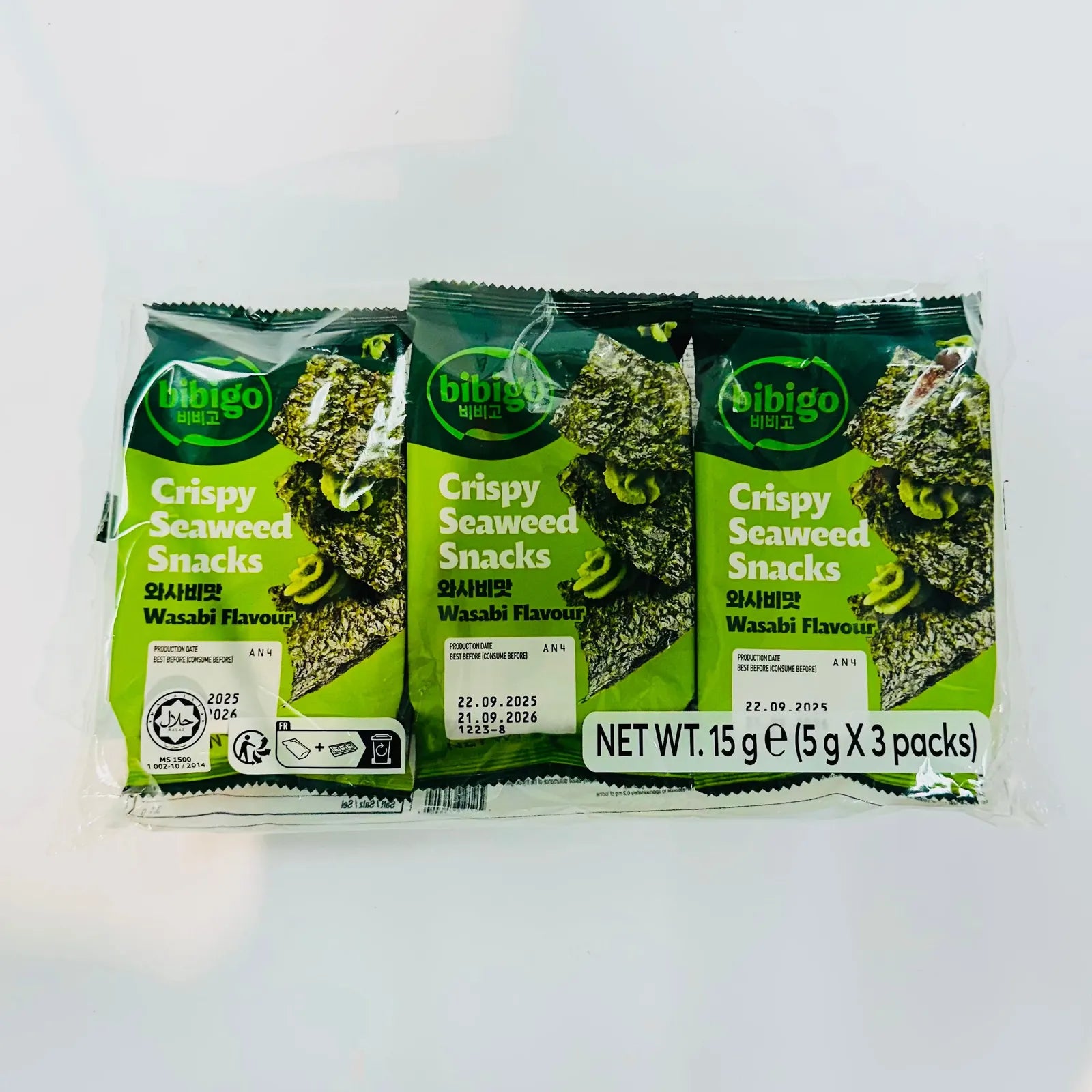 Algen Snack - Wasabi (3×5g) | Bibigo