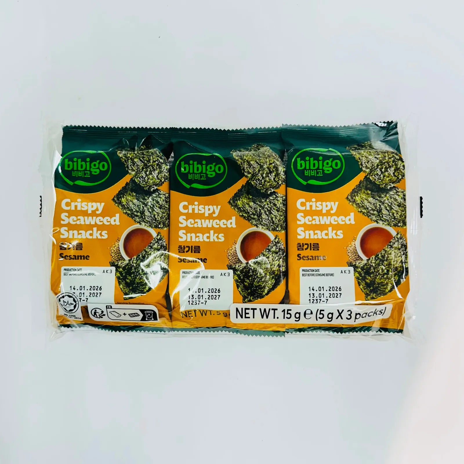 Algen Snack - Sesam (3×5g) | Bibigo
