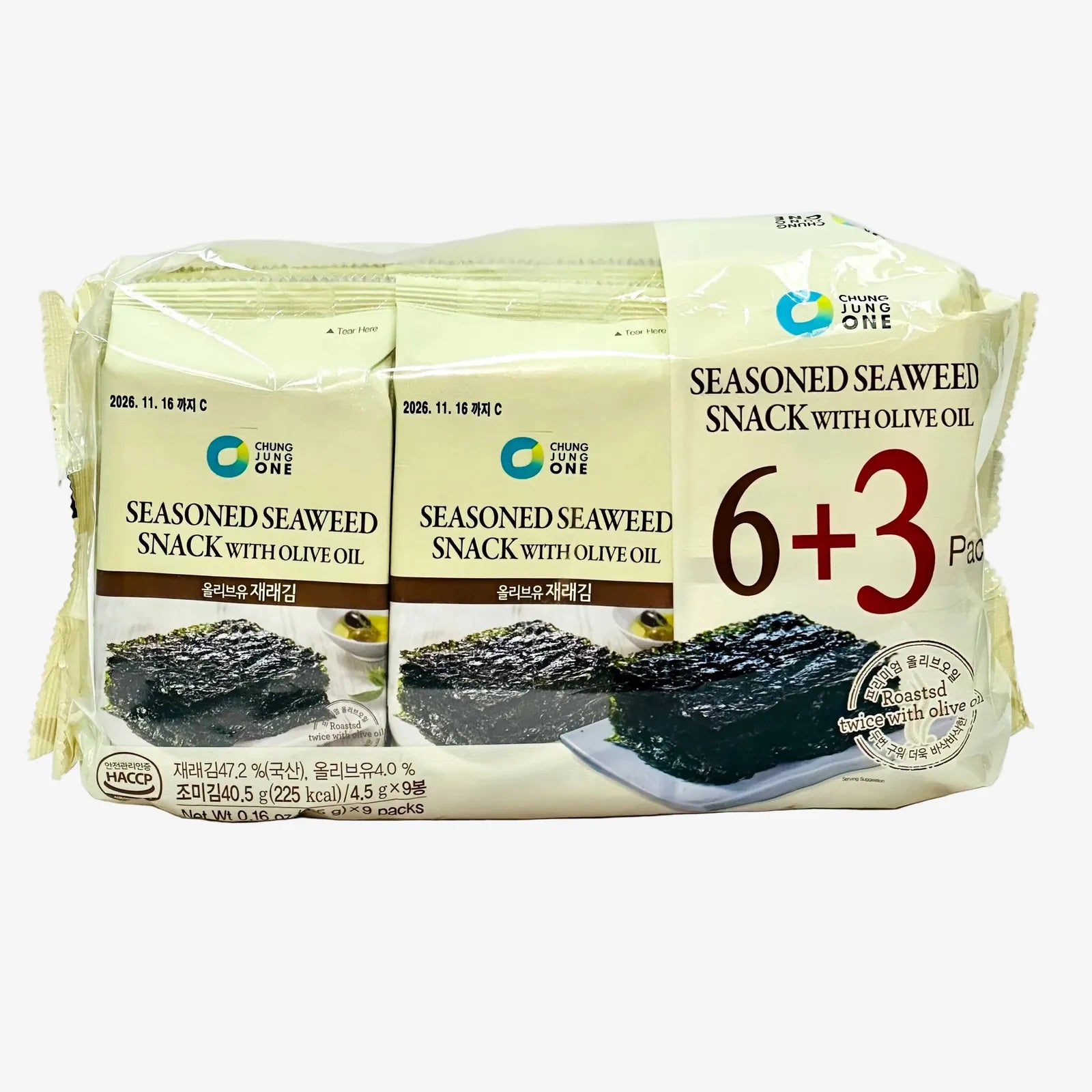 Seetang Snack Olivenöl (9x4.5g) | Chungjungone