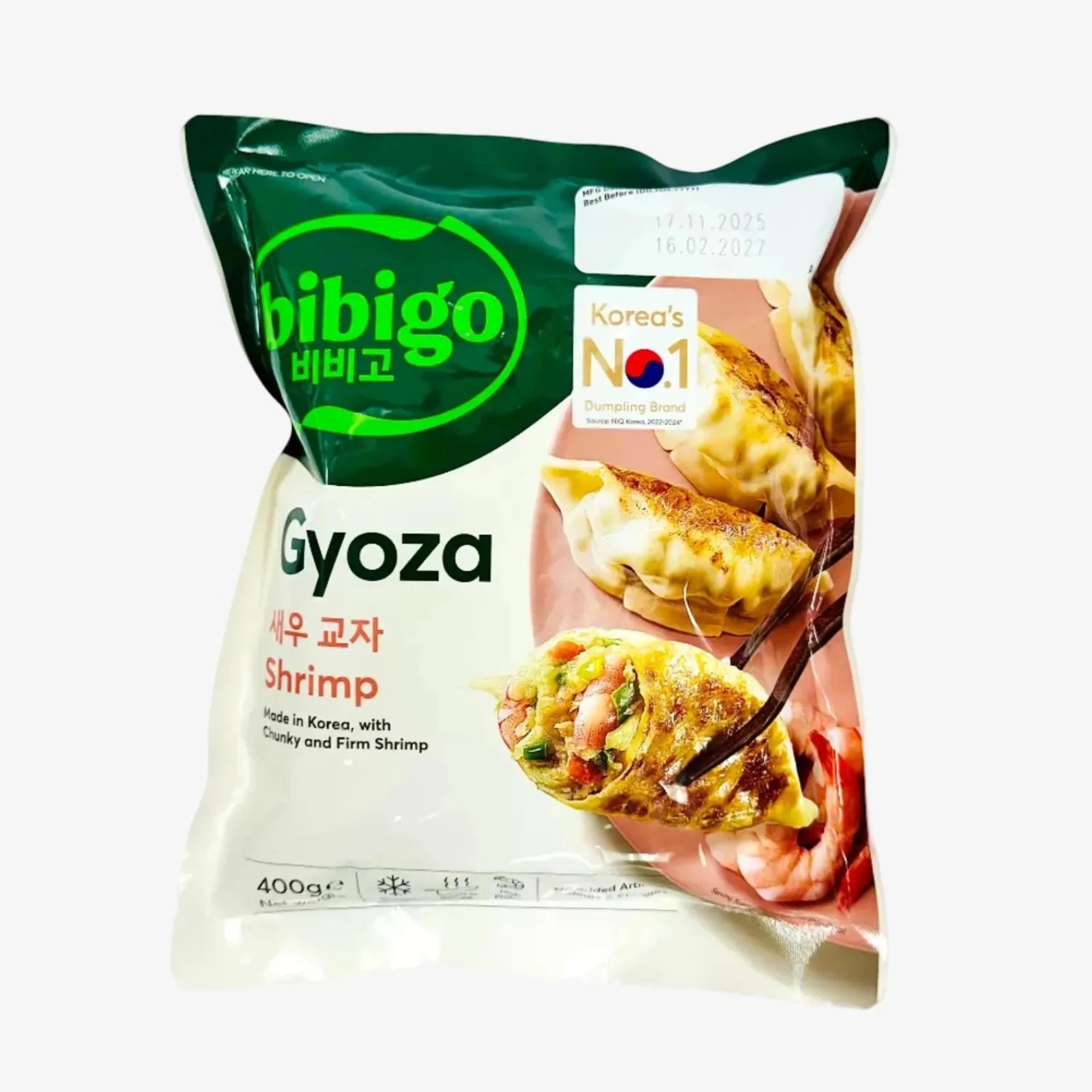 Shrimp and Vegetable Gyoza (400g) | Bibigo