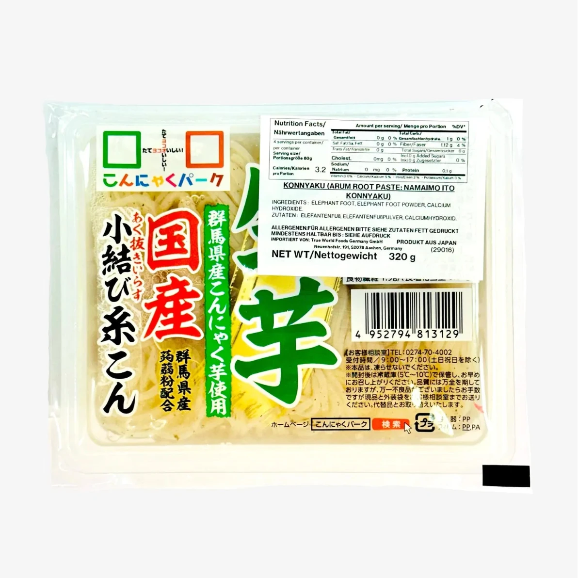 Konjak Shirataki (320g) | Konnyaku Park