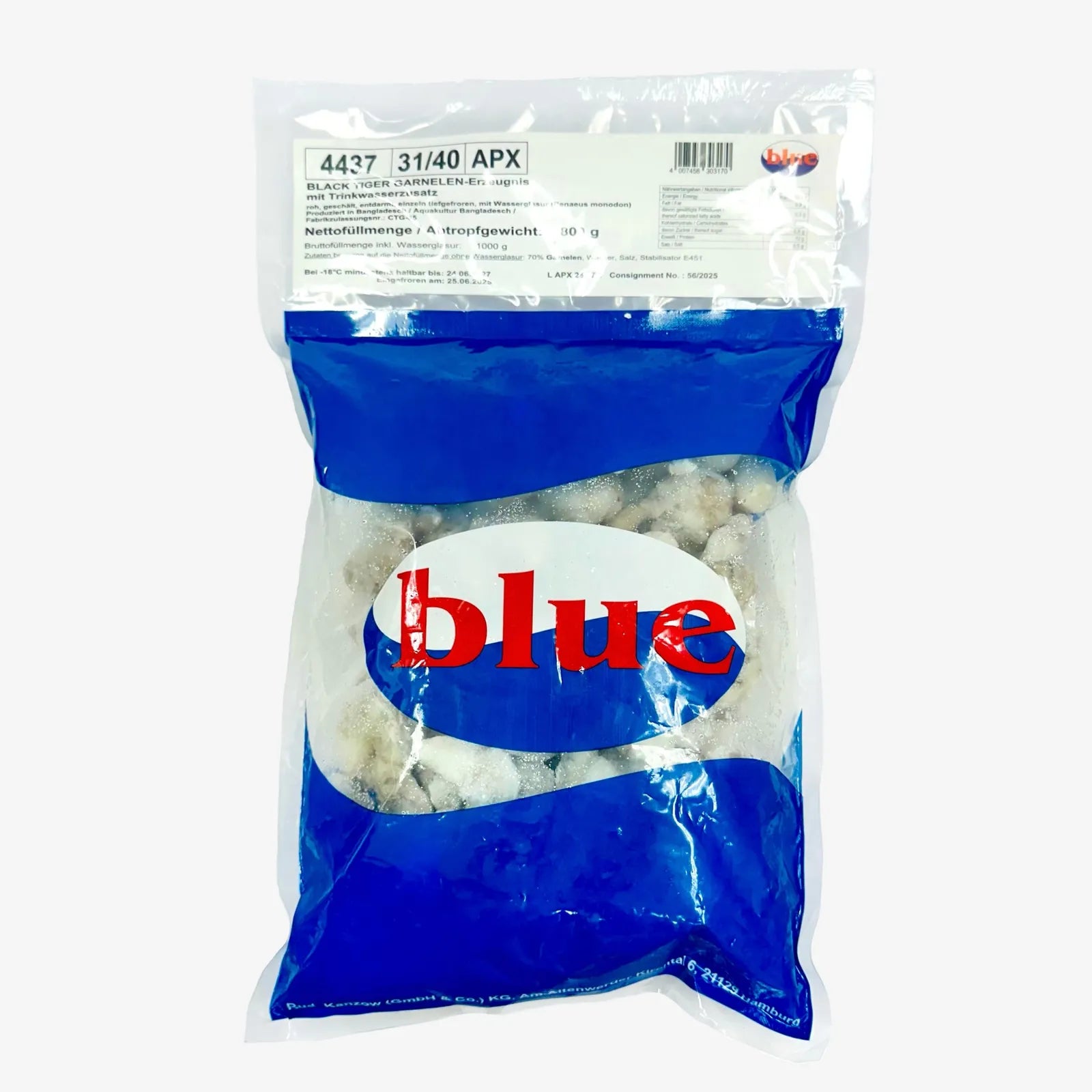 Black Tiger Garnelen (netto 800g| brutto 1kg) | Blue