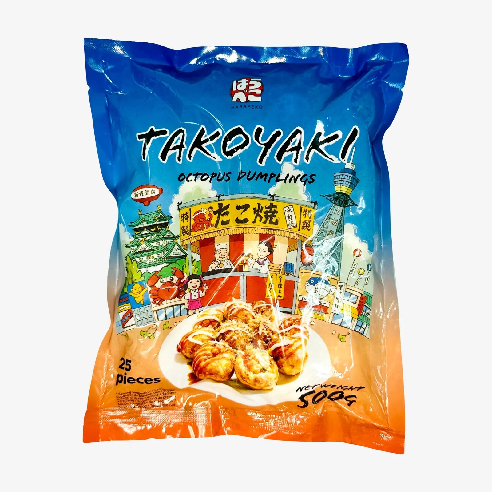 Takoyaki Oktopus-Bällchen 25 Stück (500g) | Harapeko